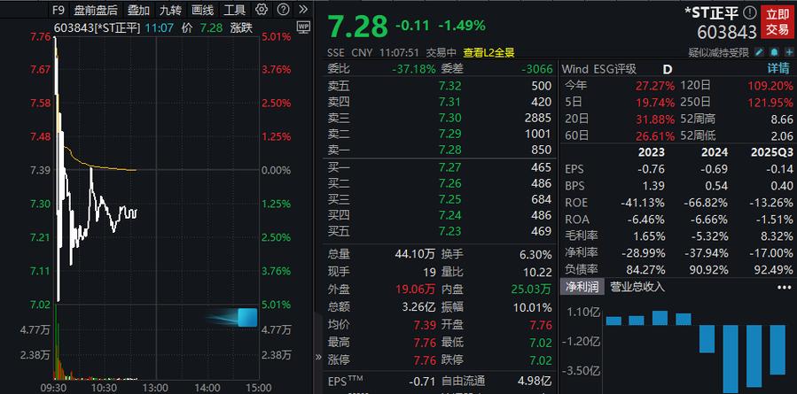 ST正平29天21板后停牌核查 股价脱离基本面风险巨大(图2) ST正平29天21板后停牌核查 股价脱离基本面风险巨大(图2)
